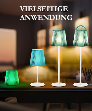 Lampa de masa wireless Faithorse, LED reglabil, reincarcabila, IP54 impermeabila, 3 moduri de culoare, pentru dormitor [1]