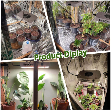 Lampa LED horticola 2000W, dimabila, full spectrum, 1176 LED-uri cu UV & IR, pentru cort 3x3/2x4 ft, indoor grow, cu functia Daisy Chain [4]