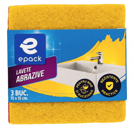 Bureti si Lavete - Lavete Abrazive, Epack Lavete Fibra Abraziva, 3 buc/set