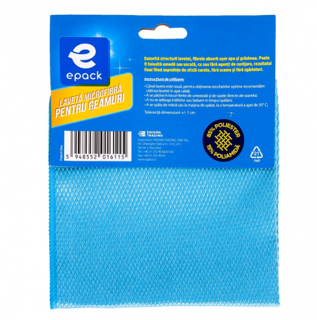 Laveta Microfibra Geam Epack, 1 Buc [2]