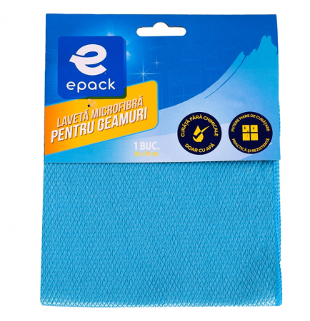 Bureti si Lavete - Laveta Microfibra Geam Epack, 1 Buc