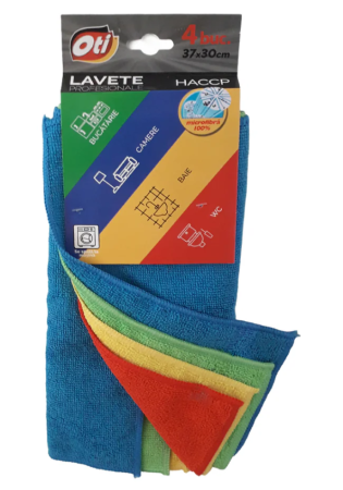 Bureti si Lavete - Set 4 lavete profesionale din microfibra HACCP, 37 x 30 cm