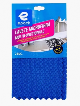 Curatenie - Set 2 buc lavete microfibra multifunctionale, Epack