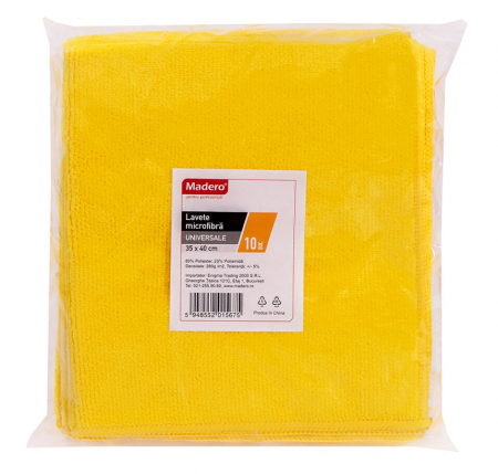 Bureti si Lavete - Lavete microfibra, Galbene, 10buc/set 35x40cm