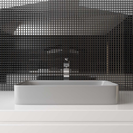 Lavoar mic 60x34x14 cm, gri, design compact pentru baie de serviciu sau mobilier baie, model A97GAM [1]