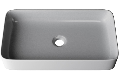 Lavoar mic 60x34x14 cm, gri, design compact pentru baie de serviciu sau mobilier baie, model A97GAM [2]