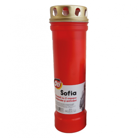 Curatenie - Candela cu 2 capace antiploaie si antivant Sofia, Timp de ardere ~90h