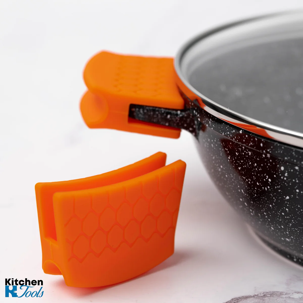 Maner silicon pentru oale/cratite, diametru peste 20cmx32 portocaliu [1]