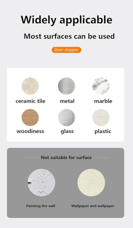 Opritor usa podea magnetic, silicon anti-coliziune, montaj fara gauri, silentios si rezistent, baie sau interior, albastru haze [8]