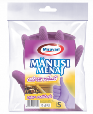 Curatenie - Manusi menaj extrem robust Misavan, marime S, 1 pereche/ set, 7201