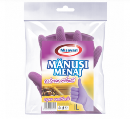 Curatenie - Manusi menaj extrem robust Misavan, marime L, 1 pereche/ set, 7203