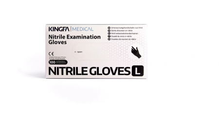Manusi unica folosinta - Manusi Nitril Nepudrate Negru 100 Buc. KINGFA, Marimea L -  170529
