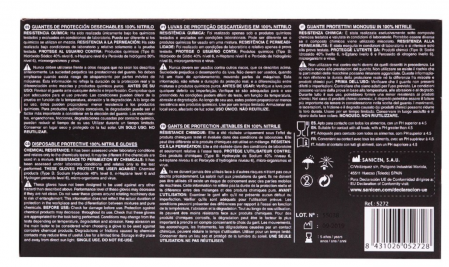 Mănuși Sanyc Sensitive, de unică folosință, fără pudră, negre, marime M [2]