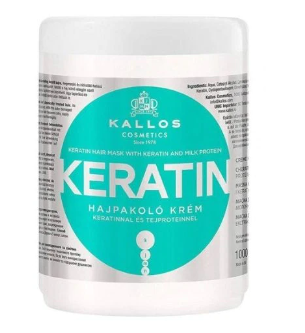 Tratamente si masca de par - Masca pentru par cu keratina si proteina din lapte, Kallos, 1000 ml
