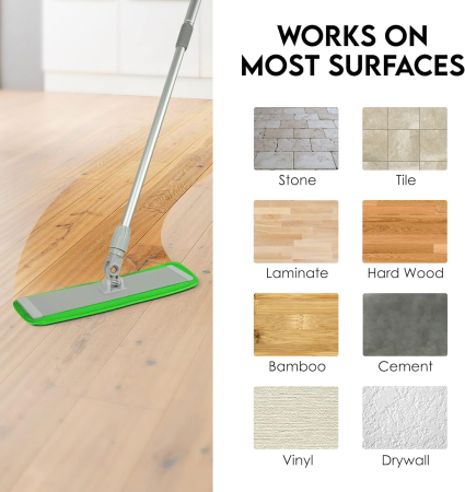 Set mop pardoseala cu maner telescopic 89-152 cm, 4 lavete microfibra, rotire 360°, pentru parchet si alte suprafete [2]