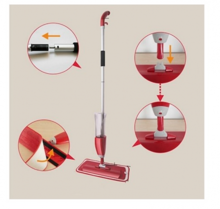 Mop cu pulverizator Bohmann, 350 ml, laveta din microfibra, 120cm [1]