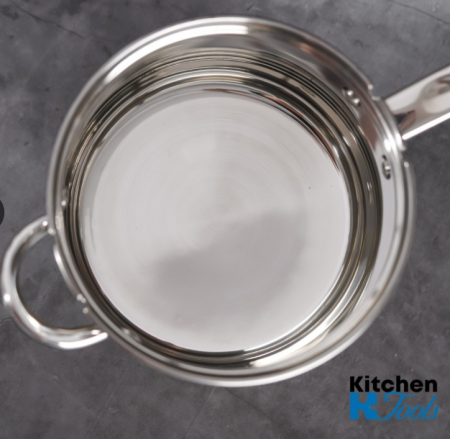 Oala friteuza din inox de 18x15cm, 3.4L, capac sticla, inductie [4]