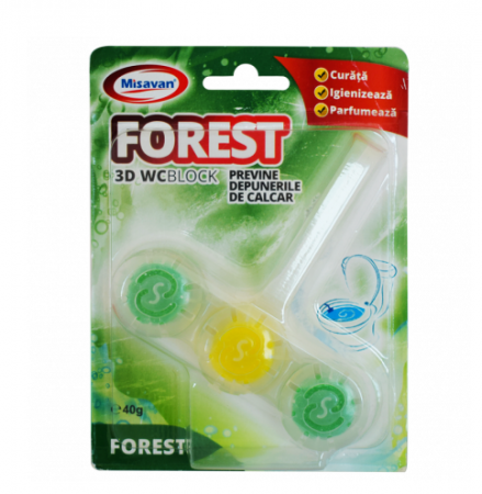 Odorizant toaleta - Odorizant Toaleta Misavan Wc Forest 3D, 40g - 30994