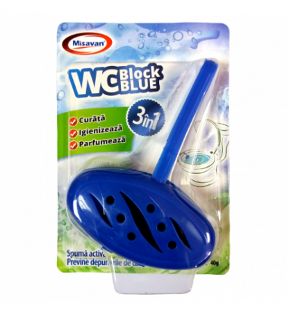Dezinfectant toaleta - Odorizant Wc Block Blue 40G, Misavan - 30845