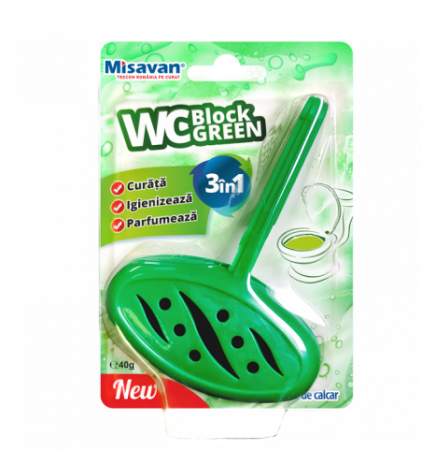 Odorizant toaleta - Odorizant Wc Block Green 40G, Misavan - 90022227