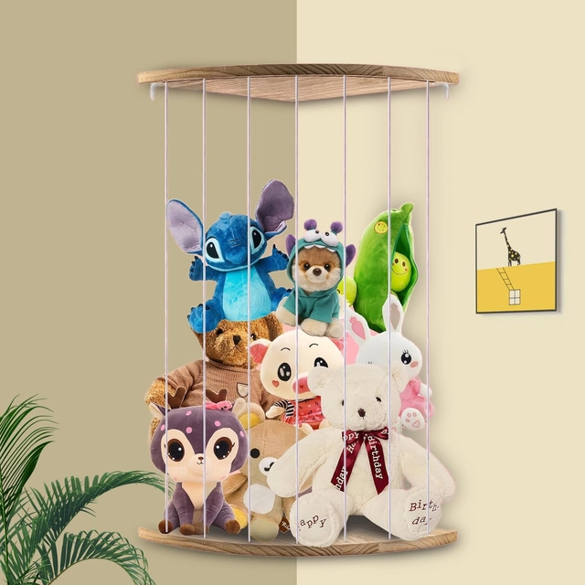 Lichidare Stoc - Organizator pentru jucarii de plus Cuddly Toy Storage, agatator perete, coltar, 32 cm