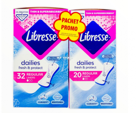 Absorbante intime Libresse Zilnice Fresh & Protect - 32buc + 20buc [0]