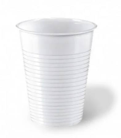 Vesela unica folosinta - Pahare 200 ml Tim albe , 100 buc/set