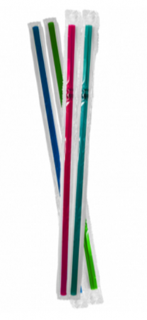 Paie si decoratiuni cocktail - Paie reutilizabile ambalate individual flexibile, color, 240*5mm, 1000 buc/set, 90033889