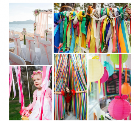 Panglică satin TONIFUL roz deschis – 2 cm × 45 m, lucioasă, ideală pentru cadouri, buchete și crafting [5]