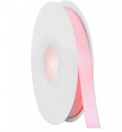 Panglică satin TONIFUL roz pal – 1,25 cm × 45 m, textură lucioasă, ideală pentru cadouri & decoraţiuni [6]