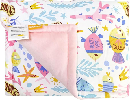 Paturica Bebe ComfortAce 100x130 cm Roz, 100% Bumbac, Design Moale si Confortabil [1]
