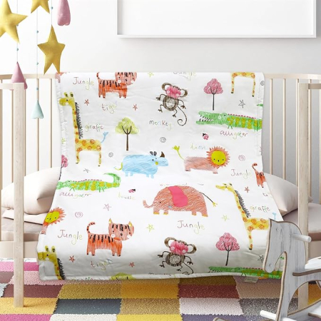 Paturica Bebelusi ComfortAce Sydney 75x100 cm Alb, Model Animal, Unisex, Moale si Confortabila [4]