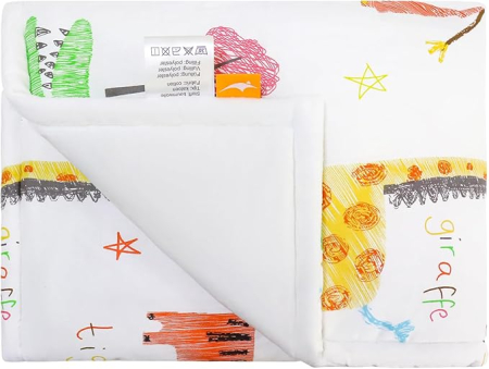 Cadouri Personalizate - Paturica Bebelusi ComfortAce Sydney 75x100 cm Alb, Model Animal, Unisex, Moale si Confortabila