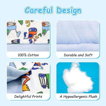 Patura bebe 100% bumbac, moale si confortabila, 100 x 130 cm, albastru [3]