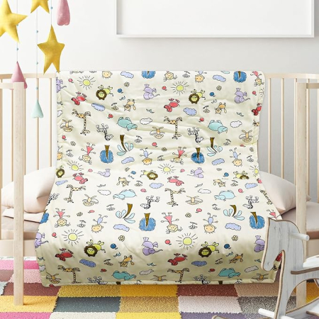 Patura bebe 100% bumbac, moale si confortabila, 75 x 100 cm [3]