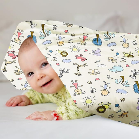 Patura bebe 100% bumbac, moale si confortabila, 75 x 100 cm [1]
