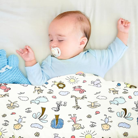 Patura bebe 100% bumbac, moale si confortabila, 75 x 100 cm [2]