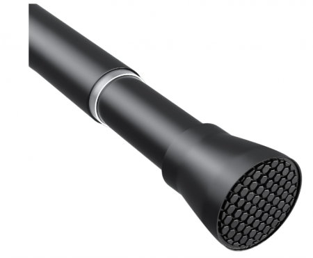 Lichidare Stoc - Bară dus tensionată 70–130 cm – fără găurire, capete antialunecare, negru/argintiu