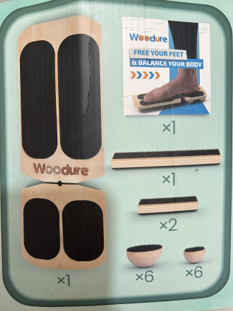 Woodure Set antrenament pentru picioare si echilibru, placa modulara pentru glezne, coordonare si stabilitate, 18 piese [1]
