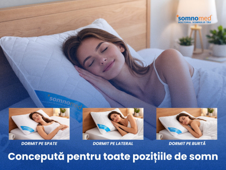 Perna Somnomed Antimicrobiana lavabila la 95°C – 50 x 70 cm, ambalata la geanta cu manere [2]