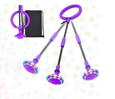 Lichidare Stoc - Jucărie de exterior cu LED pentru copii – Minge săritoare luminoasă cu cerc, efect flash, pentru joacă activă