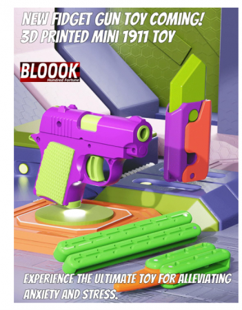 Pistol, Jucărie Anti-Stres pentru Copii, din Plastic, Design Special pentru Combaterea Anxietății [2]