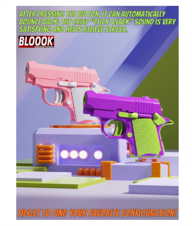 Pistol, Jucărie Anti-Stres pentru Copii, din Plastic, Design Special pentru Combaterea Anxietății [6]
