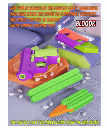 Pistol, Jucărie Anti-Stres pentru Copii, din Plastic, Design Special pentru Combaterea Anxietății [5]