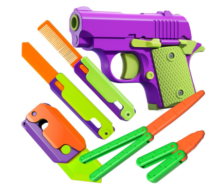 Pistol, Jucărie Anti-Stres pentru Copii, din Plastic, Design Special pentru Combaterea Anxietății