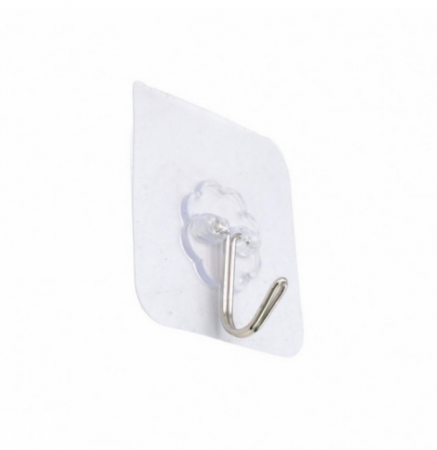 Cuier cu adeziv super rezistent, suport baie, suport prosop/halat, transparent [0]