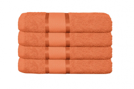 Prosop de baie 50x90 cm, bumbac, densitate 400 g/mp, Portocaliu [0]