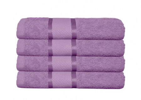 Prosop de baie 50x90 cm, bumbac, densitate 400 g/mp, Mov [0]