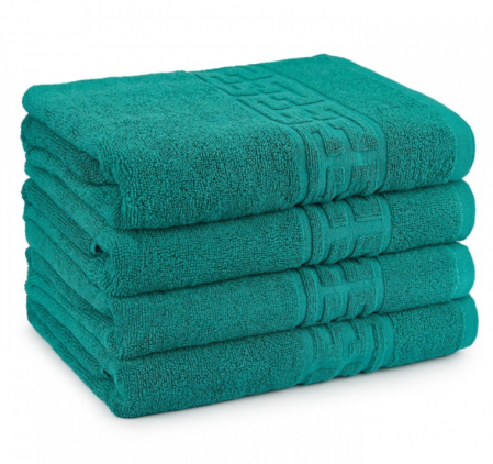 Textile & Decoratiuni - Prosop de baie 50x90 cm, bumbac, densitate 500 g/mp, Verde Inchis