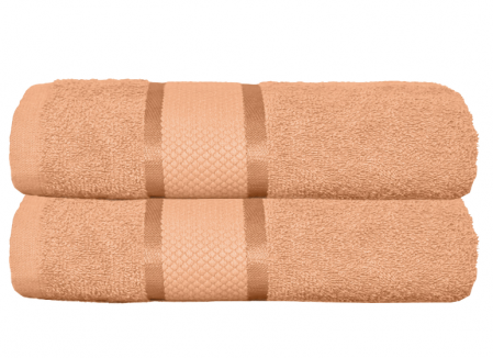 Textile & Decoratiuni - Prosop de baie 70x130 cm, bumbac, densitate 400 g/mp, Piersica